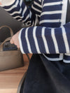 French Stripe Cardigan 法式精緻條紋金鈕小外套/ CD8141