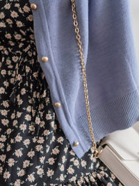 (限定熱賣重開❗) Gold Botton Cardigan 雙色衣邊立體線條金鈕扣外套或上衣/ CD8142  (pre-order 2月13日截單)