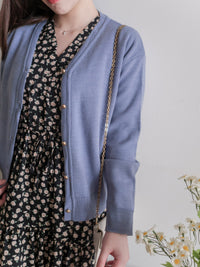(限定熱賣重開❗) Gold Botton Cardigan 雙色衣邊立體線條金鈕扣外套或上衣/ CD8142  (pre-order 2月13日截單)