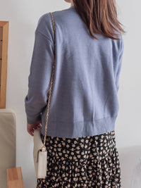 (限定熱賣重開❗) Gold Botton Cardigan 雙色衣邊立體線條金鈕扣外套或上衣/ CD8142  (pre-order 2月13日截單)