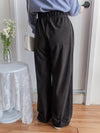 Suede Loose Pants 高腰顯腿長燈芯絨隨性闊褲/ PT8446 （beige sold out)