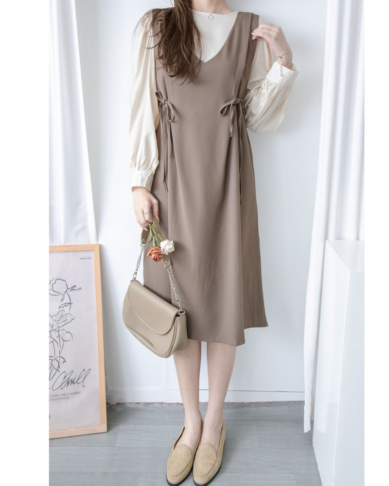 V Vest Set V領背心洋裝內搭上衣套裝 / SE8094 (pre-order 11月24截單)