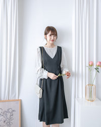 V Vest Set V領背心洋裝內搭上衣套裝 / SE8094 (pre-order 11月24截單)