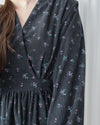 Floral Dress 燈芯絨印花顯腿長弧腰連身裙/ DS1024 (pre-order 11月24截單)