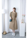 Trench Coat Dress 彈性束腰顯鎖骨風衣或連身裙/ DS1023 (pre-order navy 11月24截單)