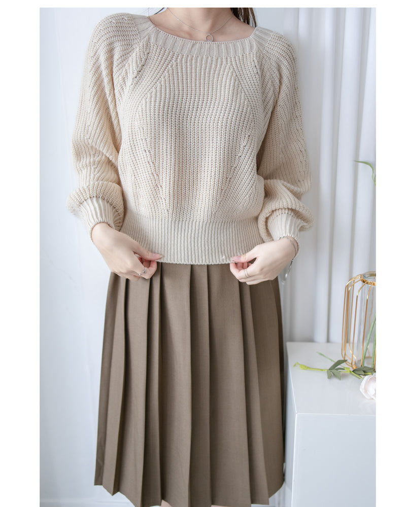 Pleated Skirt 細緻車褶舒適百褶裙/ SK8915 （pre-order 11月24截單)