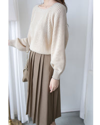 Pleated Skirt 細緻車褶舒適百褶裙/ SK8915 （pre-order 11月24截單)