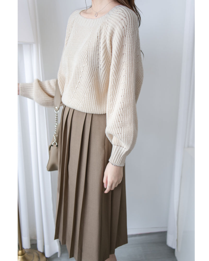 Pleated Skirt 細緻車褶舒適百褶裙/ SK8915 （pre-order 11月24截單)