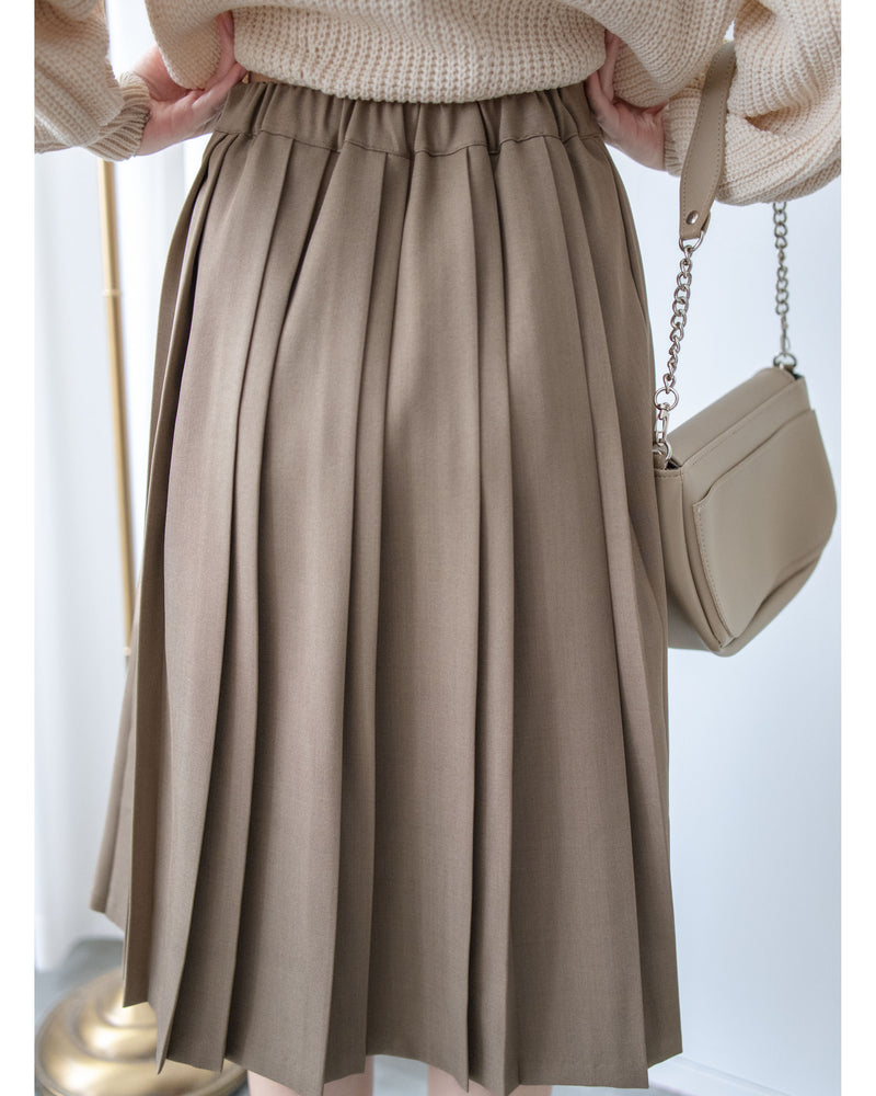 Pleated Skirt 細緻車褶舒適百褶裙/ SK8915 （pre-order 11月24截單)
