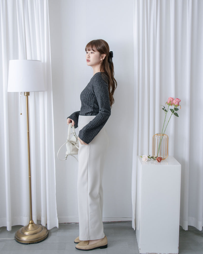 ✨全彈性 Straight Pants 百搭顯瘦高腰西褲/ PT8472