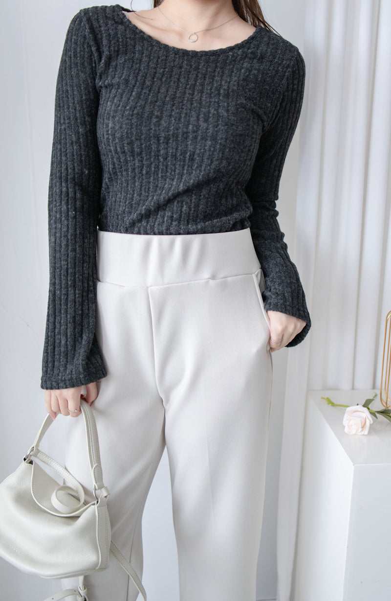 ✨全彈性 Straight Pants 百搭顯瘦高腰西褲/ PT8472