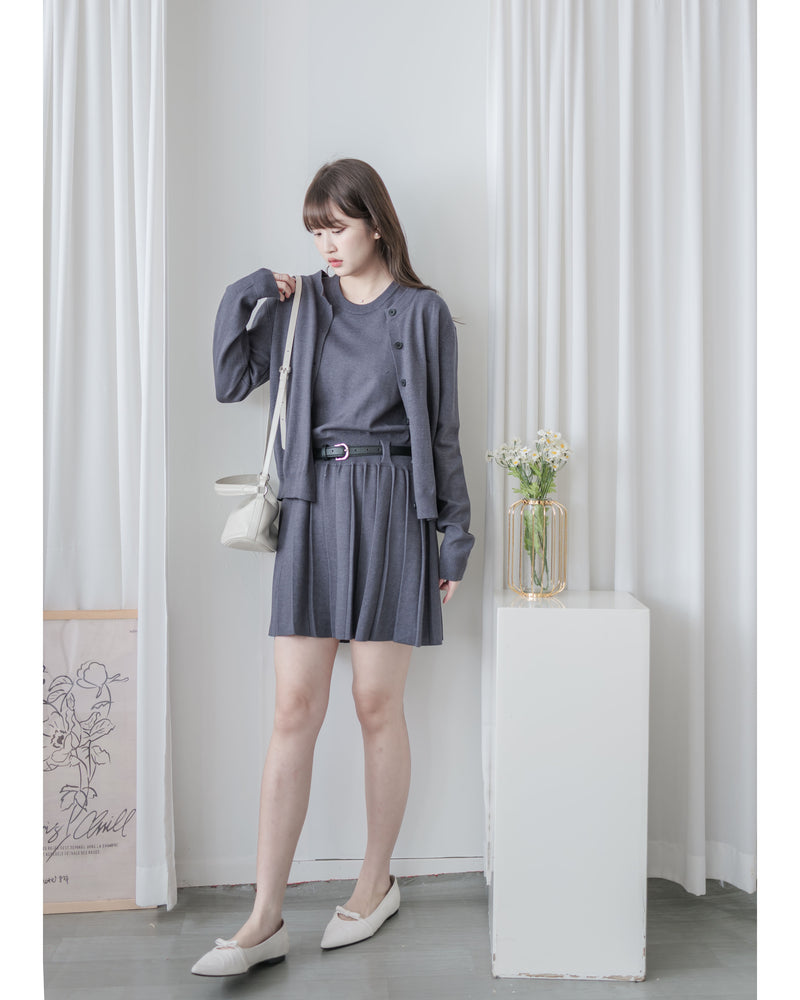 Sophie Set 活力優雅腰帶百褶套裝 （附送腰帶) / SE8095 （pre-order 11月24截單)