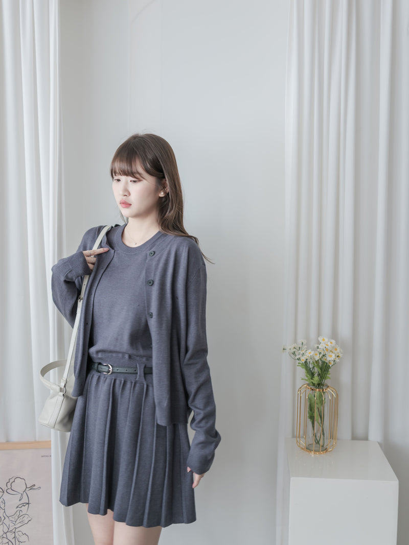 Sophie Set 活力優雅腰帶百褶套裝 （附送腰帶) / SE8095 （pre-order 11月24截單)