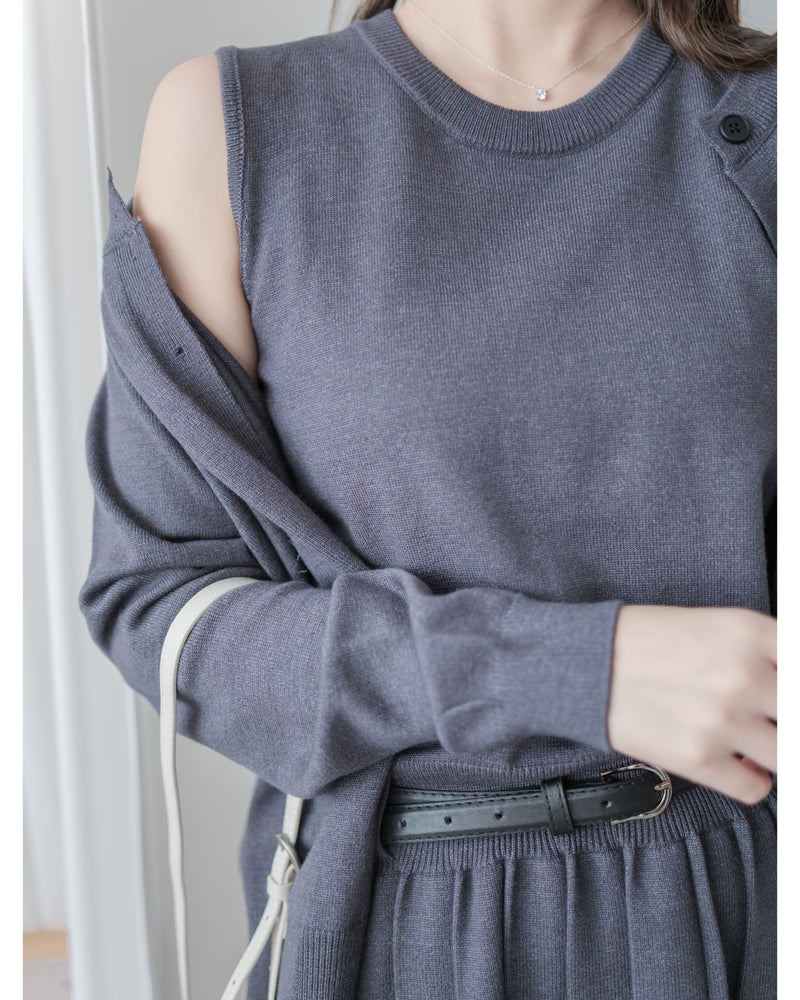 Sophie Set 活力優雅腰帶百褶套裝 （附送腰帶) / SE8095 （pre-order 11月24截單)