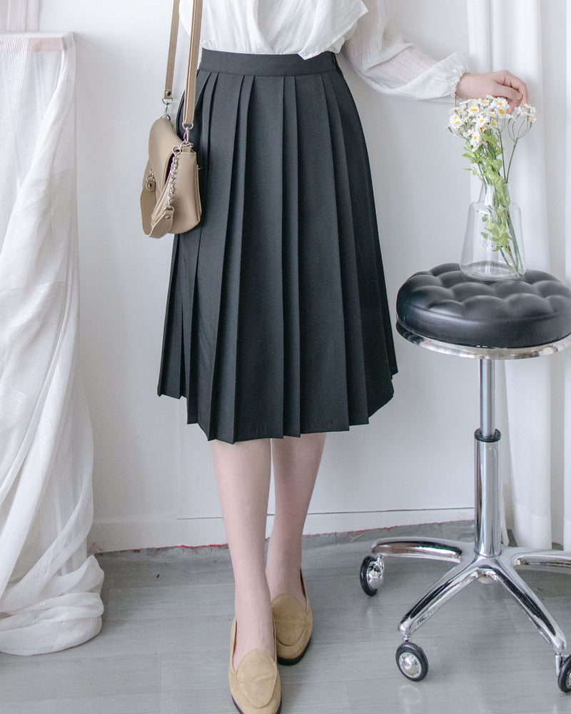 Pleated Skirt 細緻車褶舒適百褶裙/ SK8915 （pre-order 11月24截單)