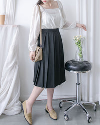 Pleated Skirt 細緻車褶舒適百褶裙/ SK8915 （pre-order 11月24截單)