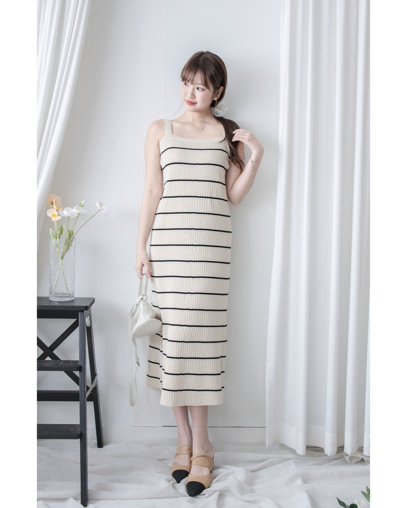 Stripe Set 直身顯瘦連外套條紋套裝 / SE8098