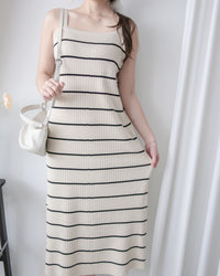 Stripe Set 直身顯瘦連外套條紋套裝 / SE8098