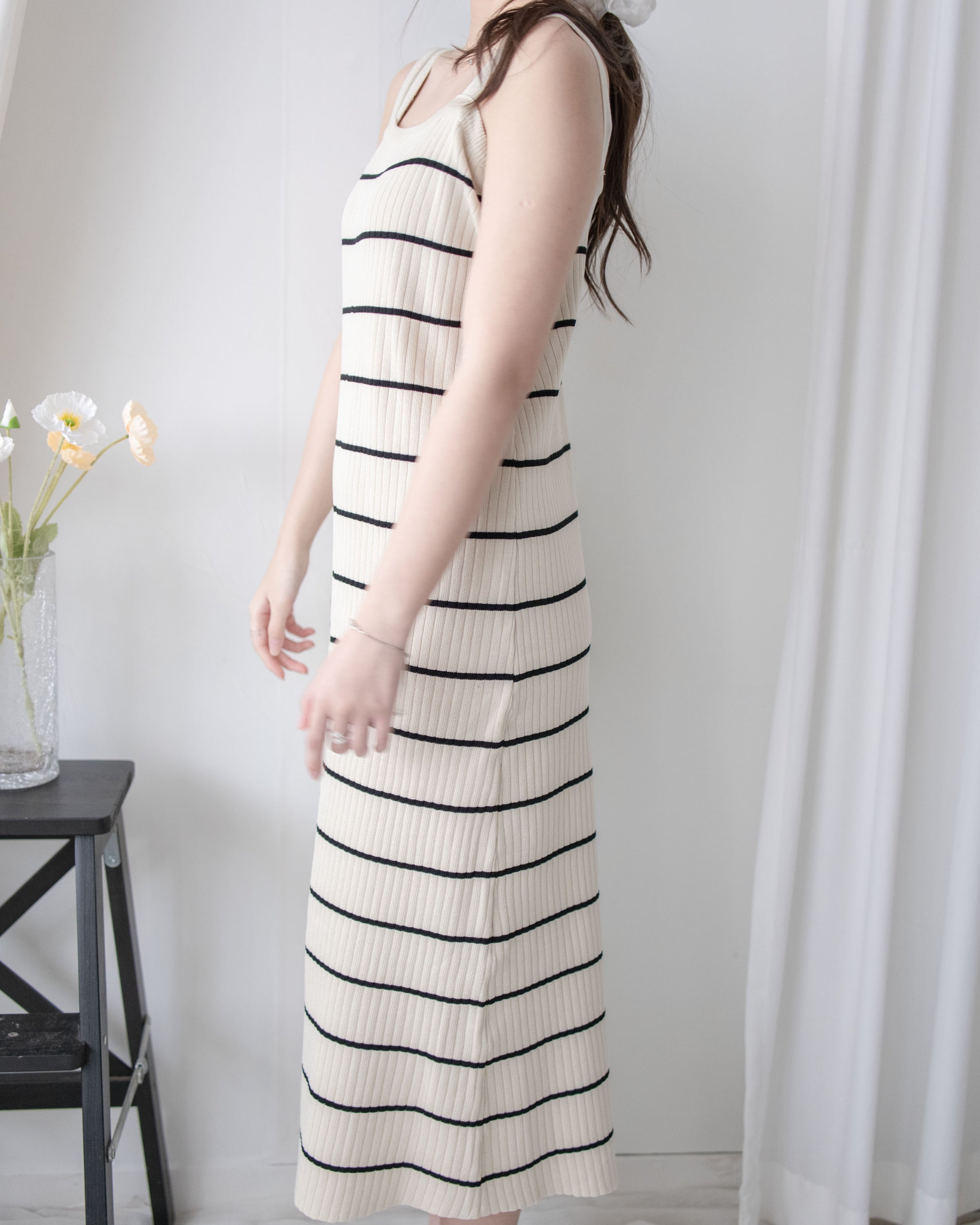 Stripe Set 直身顯瘦連外套條紋套裝 / SE8098