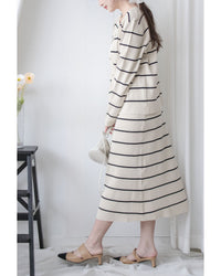 Stripe Set 直身顯瘦連外套條紋套裝 / SE8098