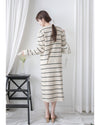 Stripe Set 直身顯瘦連外套條紋套裝 / SE8098