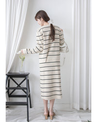 Stripe Set 直身顯瘦連外套條紋套裝 / SE8098