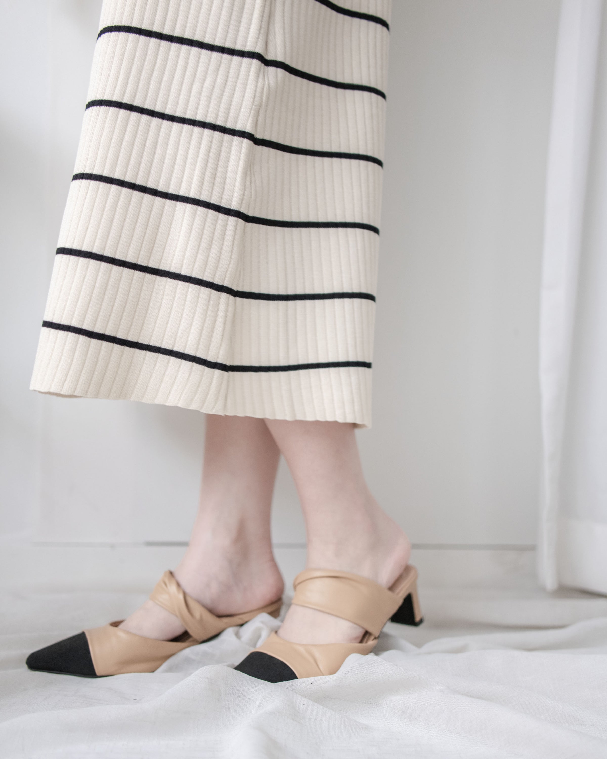 Stripe Set 直身顯瘦連外套條紋套裝 / SE8098