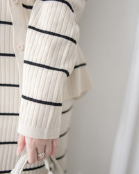 Stripe Set 直身顯瘦連外套條紋套裝 / SE8098