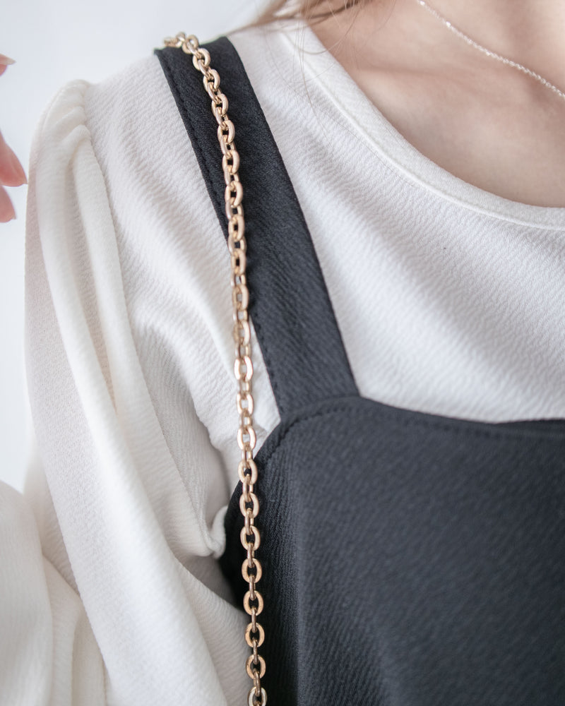 Square Neck Vest Dress 隨性輕優雅平領口吊帶裙/ DS1030