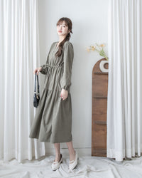 Sophie Dress 柔軟擋風燈芯絨V領連身裙/ DS1031