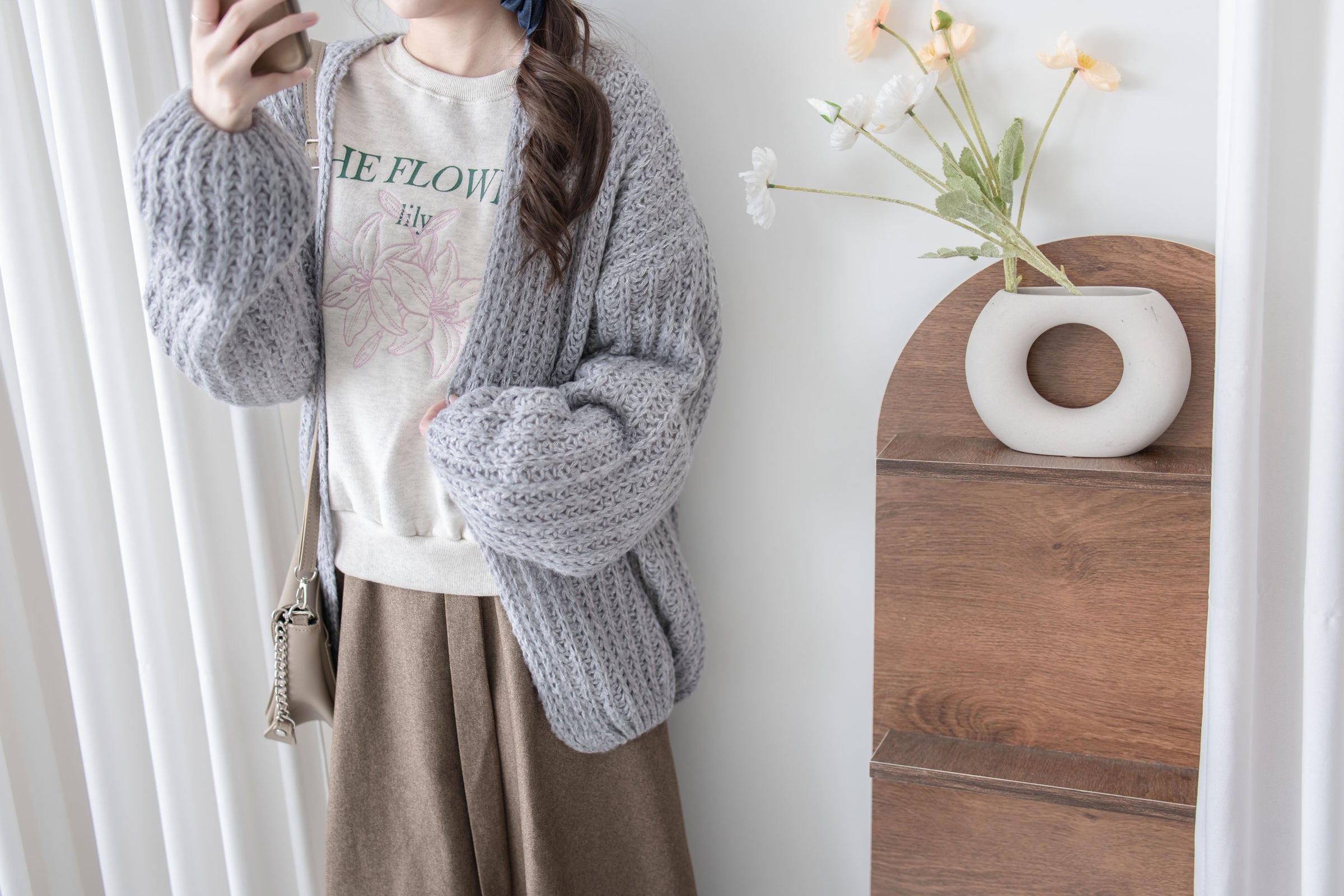 Knit Cardigan 百搭垂感織紋輕便外套/ CD8153