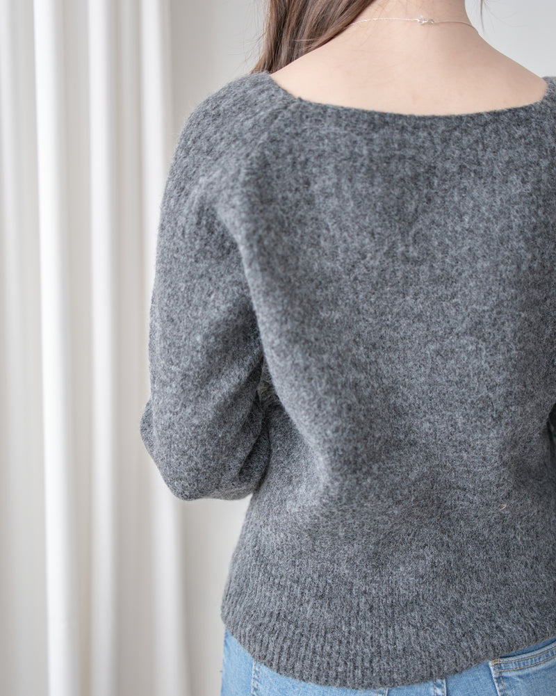 Pearl Top 珍珠領羅紋設計上衣/ KT8186