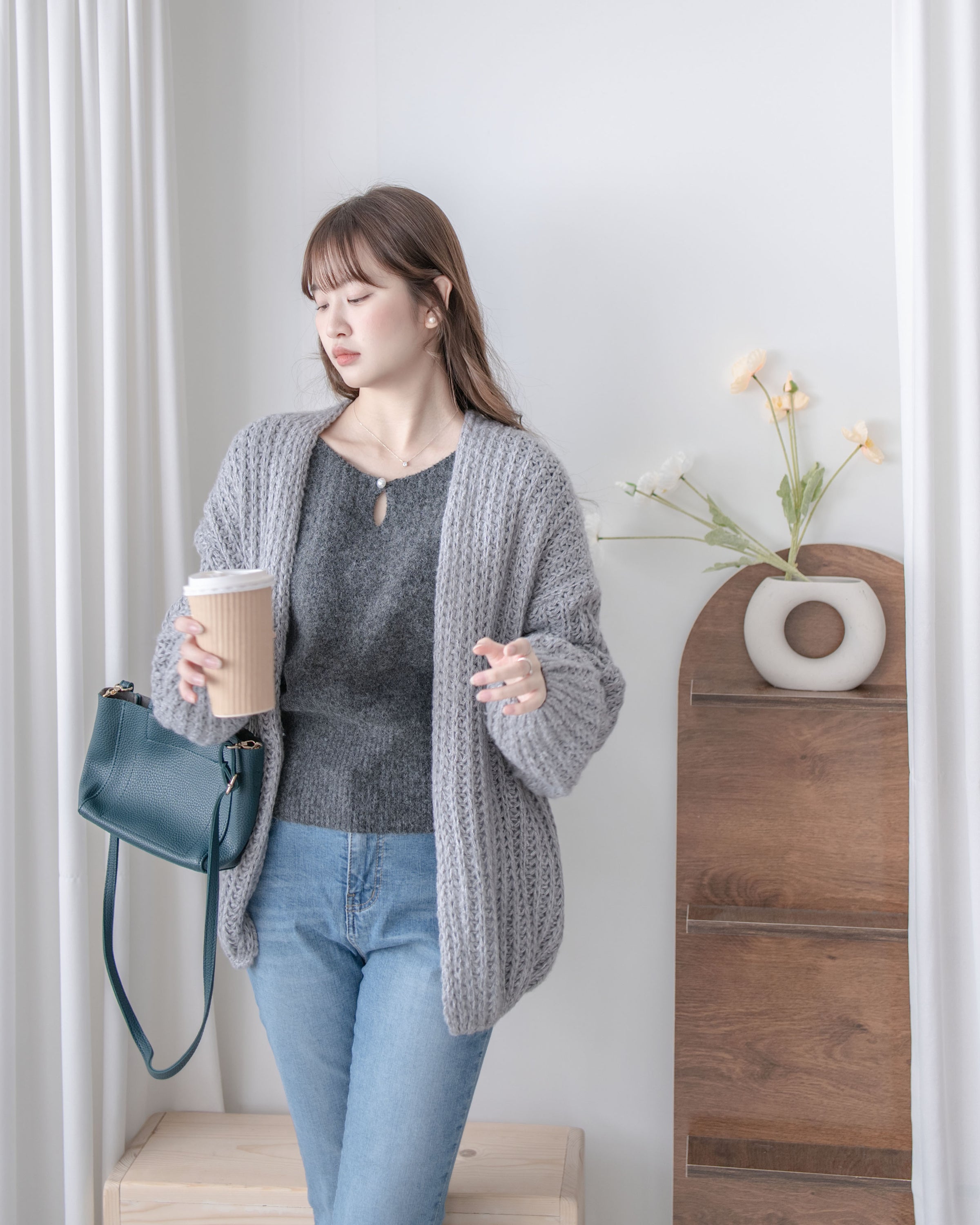 Knit Cardigan 百搭垂感織紋輕便外套/ CD8153