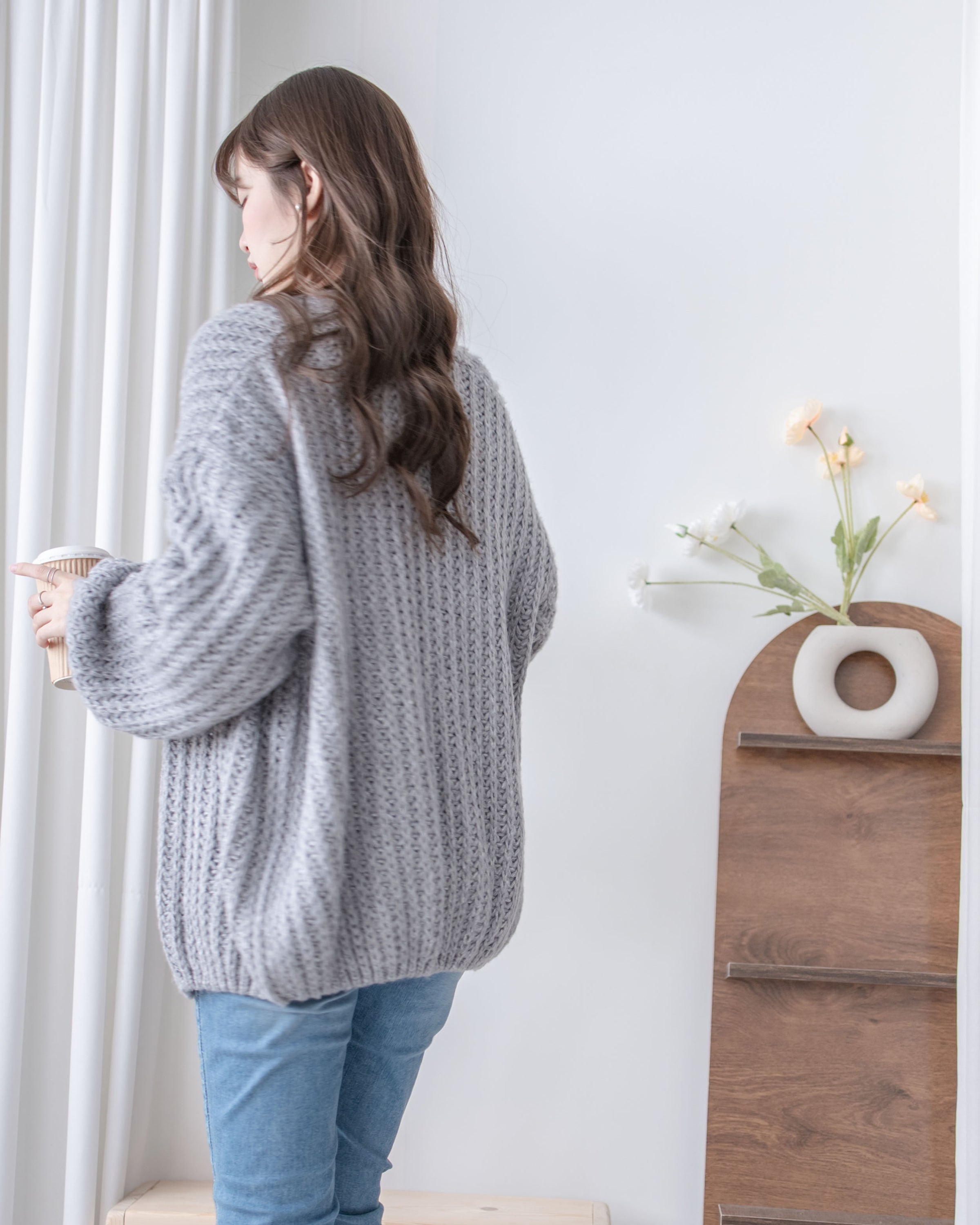 Knit Cardigan 百搭垂感織紋輕便外套/ CD8153