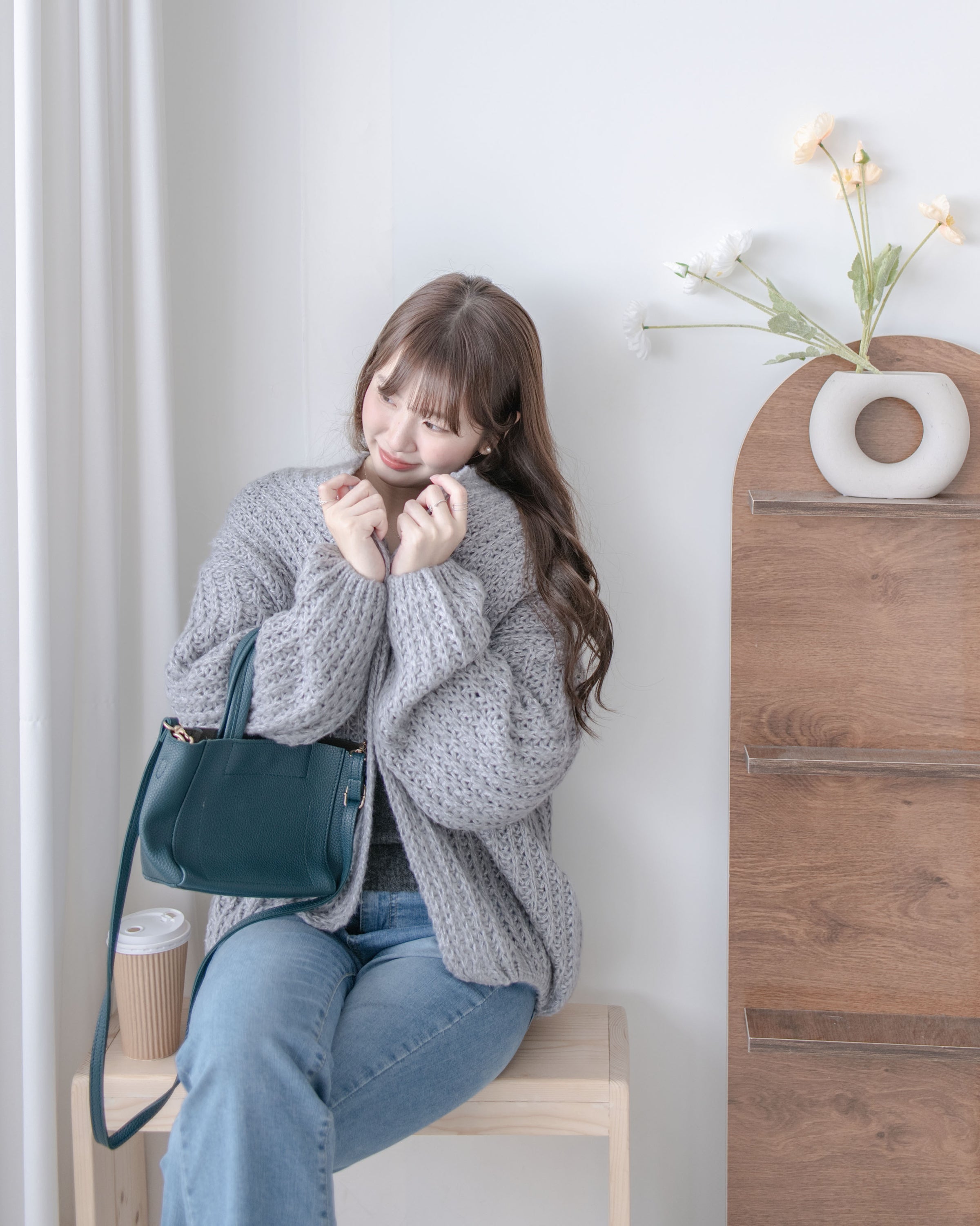 Knit Cardigan 百搭垂感織紋輕便外套/ CD8153