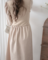 Braid Dress 麻花紋針織背心假兩件連身裙/ DS1025