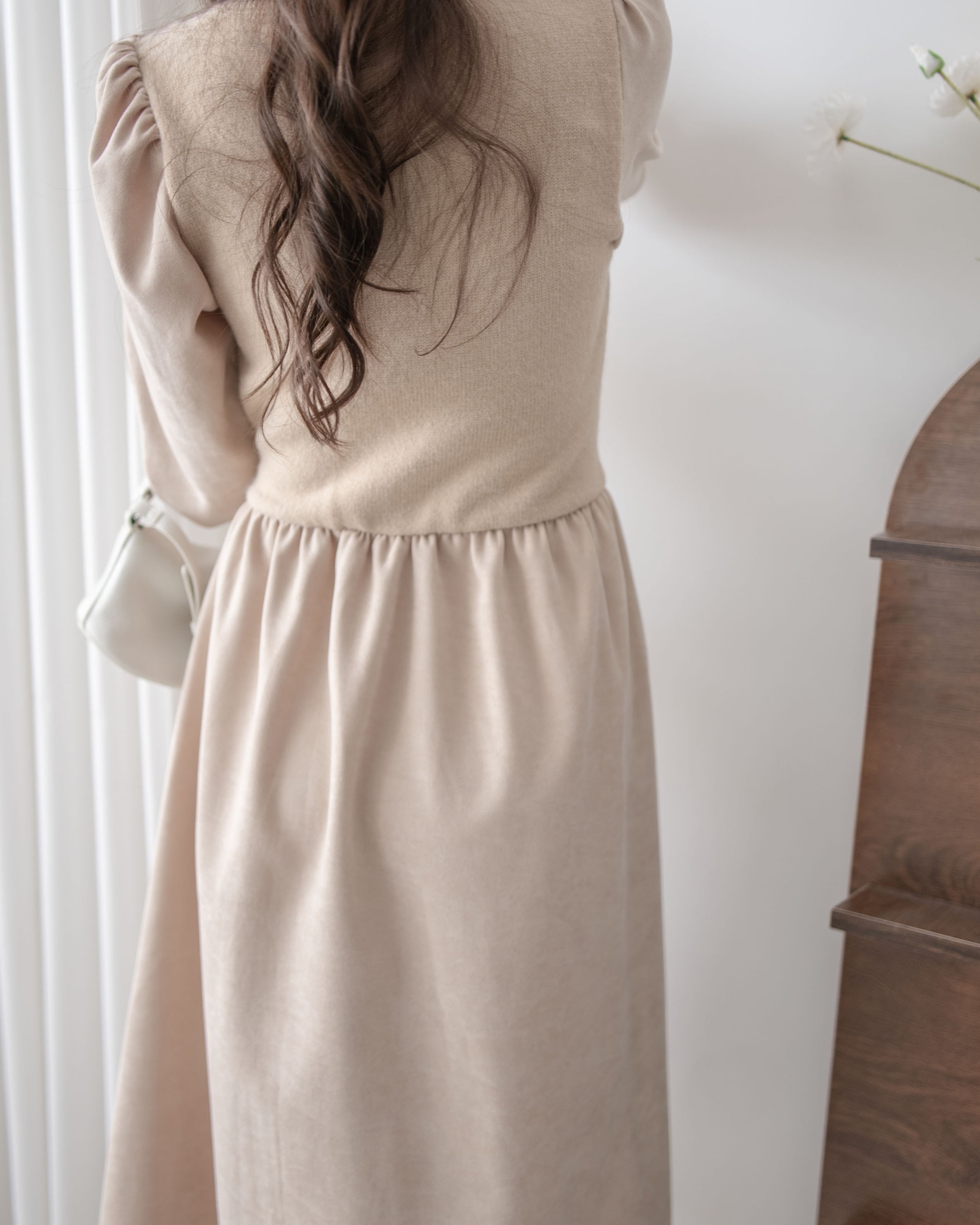 Braid Dress 麻花紋針織背心假兩件連身裙/ DS1025