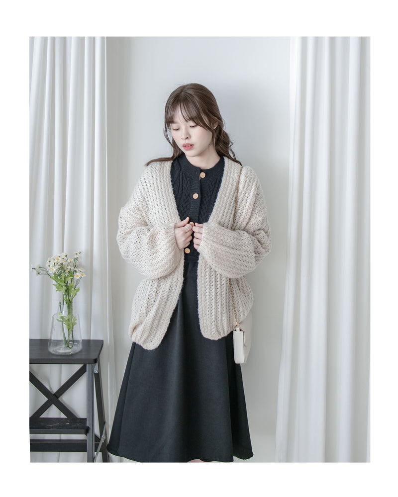 Knit Cardigan 百搭垂感織紋輕便外套/ CD8153