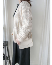 Knit Cardigan 百搭垂感織紋輕便外套/ CD8153