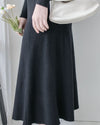 Knit Black Dress 弧形V領顯瘦彈性小黑裙/ DS1021