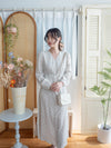 Branches Dress 花枝印花疊V領修腰連身裙/ DS9809
