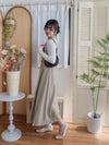 Vest dress 剛剛好V領配腰帶修腰背心裙/ DS9808 (beige sold out)