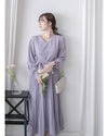 Lavender Pleated Dress 淡薰衣草搖曳波浪百褶連身裙 / DS1032