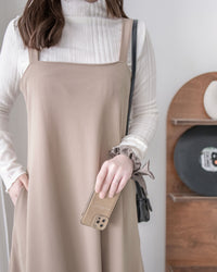 Square Neck Vest Dress 隨性輕優雅平領口吊帶裙/ DS1030