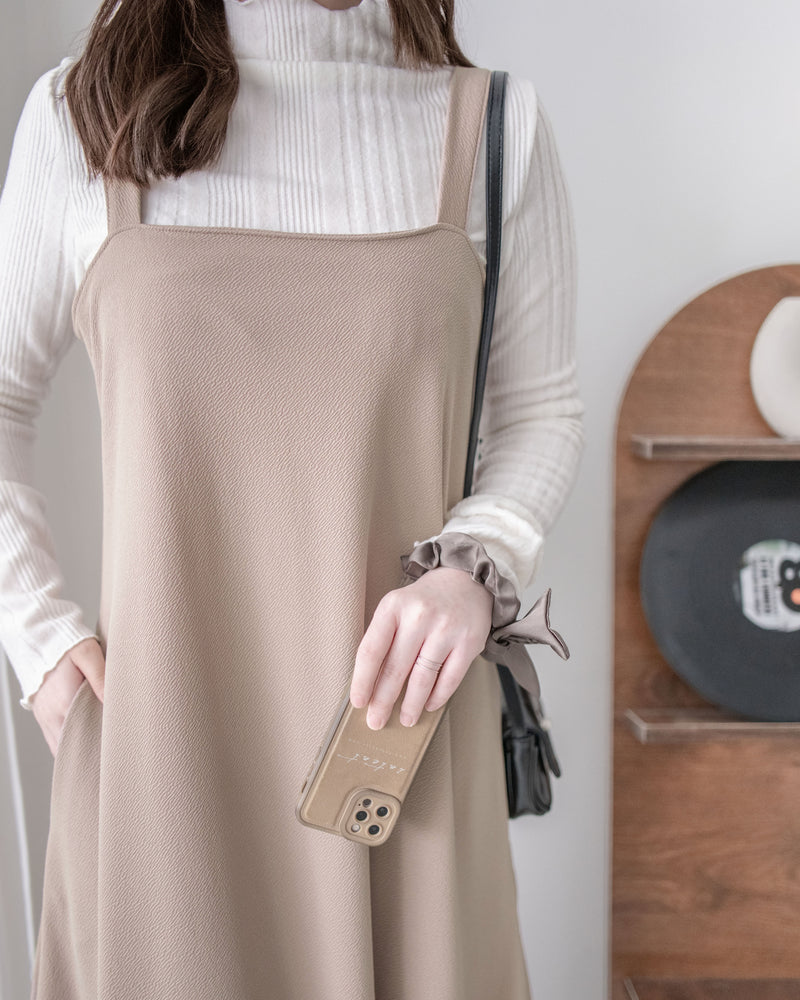 Square Neck Vest Dress 隨性輕優雅平領口吊帶裙/ DS1030