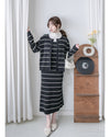 Stripe Set 直身顯瘦連外套條紋套裝 / SE8098