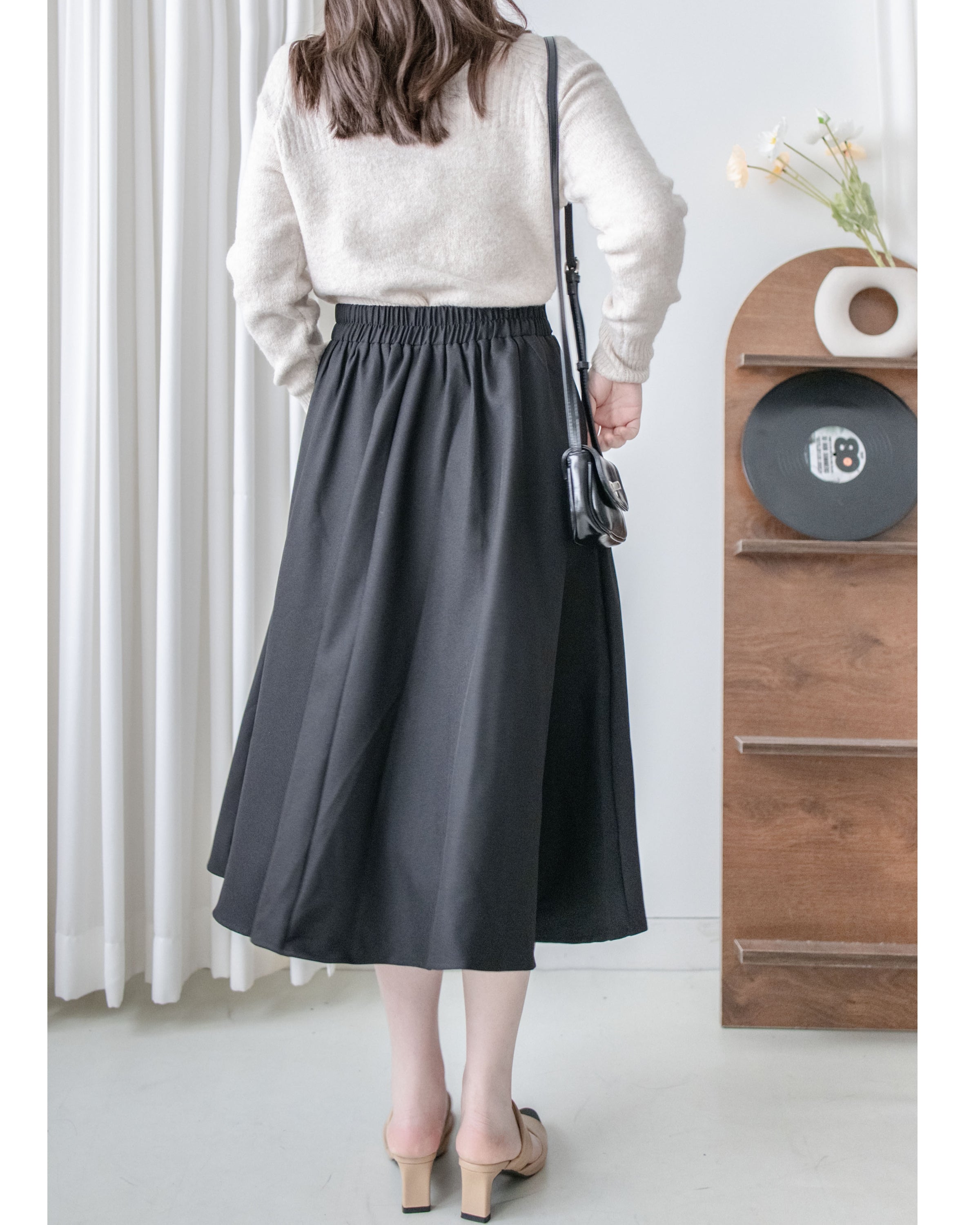 Knot Skirt 高腰口袋綁帶A字裙 / SK8916