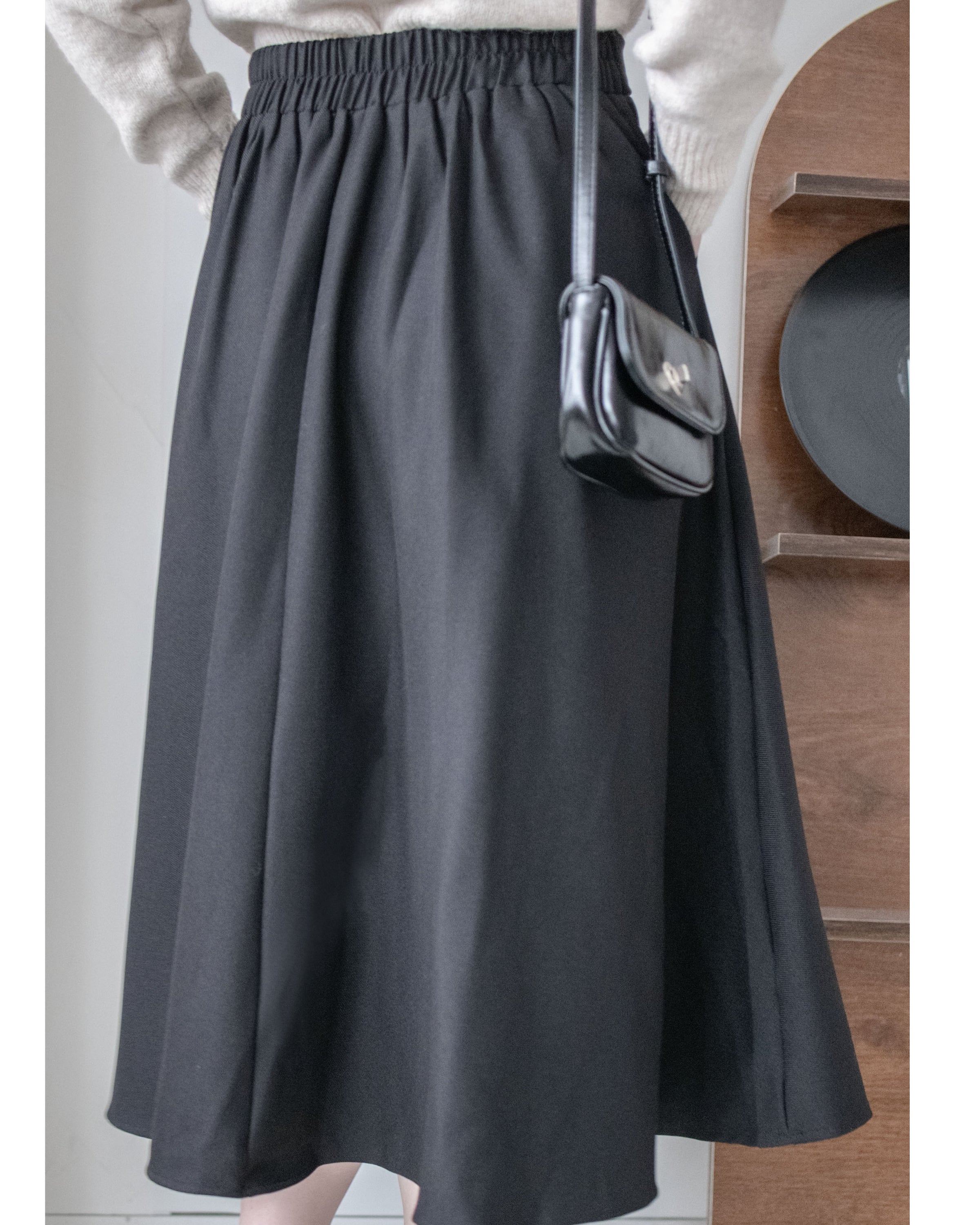 Knot Skirt 高腰口袋綁帶A字裙 / SK8916