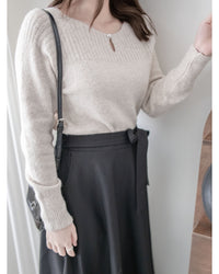 Knot Skirt 高腰口袋綁帶A字裙 / SK8916