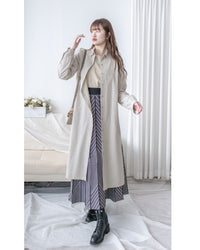 Stripe Dress 細直條紋襯衫裙或外套 / DS1038